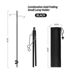 Outdoor Camping Lightweight Pole Table Frame Light Stand Collapsible Lightweight Portable Base Hanging Light Stand