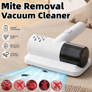Handheld Mite Vacuum Cleaner UV Sanitizer Strong Suction HEPA Filter Dust Removal Bed Mattress Sofa