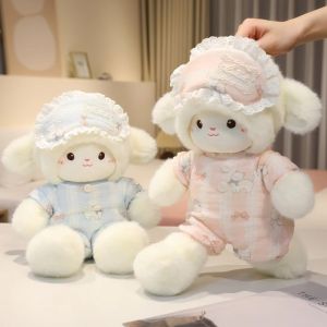 SCXXCXVVBB Super Cute Pajama Sheep Plush Doll Eye  Sheep Premium Fluffy Sheep Plush Toys Cozy Cartoon Sheep Stuffed Doll Accompany Sleeping
