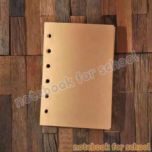 NFS Retro Refillable PU Leather Notebook A7 Loose-Leaf Notepad Thick Kraft Blank Binder Sketchbook