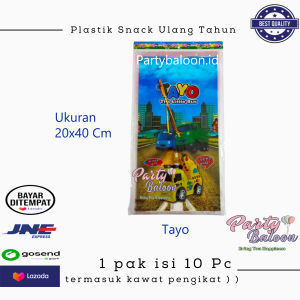 Partybaloon Plastik Snack Ulang tahun Karakter 1 pak isi 10 pc 20x40 Cm | Bingkisan Ulang tahun Karakter Anak