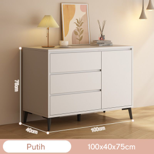 ⭐100&140cm&3 Tahun Garansi⭐Ruang Makan Lemari Penyimpanan Bufet Model Krem Lemari Penyimpanan Lemari Samping Dinding Ruang Tamu Lemari Penyimpanan Bufet Putih Kamar Tidur Minimalis Modern zyp