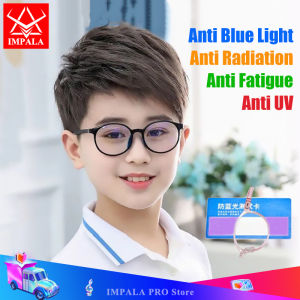 IMPALA FL1838W Kính Chống Ánh Sáng Xanh Dễ Thương Cho Trẻ Em Kính Mắt Chống Bức Xạ Trọng Lượng Nhẹ Cho Bé Trai Và Bé Gái 2-10 Tuổi Bảo Vệ Mắt Khi Xem TV Và Sử Dụng Điện Thoại