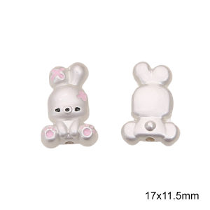 1PC Bạc mờ hạt hợp Kim Gấu vuông hoa hạt đệm rời cho vòng tay thủ công Vòng cổ bông tai Keychain Tự Làm Thủ Công Phụ kiện làm đồ trang sức