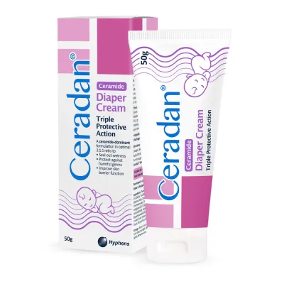 Ceradan Baby Diaper Cream (50g) Protect & Prevent Diaper Skin Rash | With Zinc Oxide Octenidine & 3:1:1 Ceramide