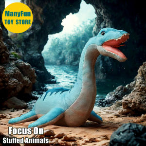 Plesiosaur High Fidelity Anime Cute Jurassic Plushie Dinosaur Plush Toys Lifelike Animals Simulation Stuffed Doll Kawai Toy Gift
