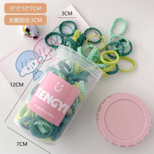ED 100PCS Colorful hair tie high-quality lace hair rope elastic hairtie for kids hair accessories