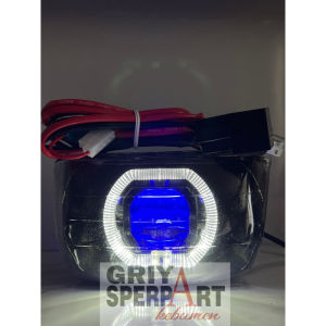 Lampu depan supra x 100 Lama custome biled billed MATRIX X1 + Relay