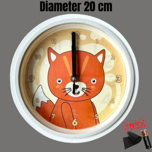 Jam Dinding dan Meja Animal Series Desain Animasi Binatang Sweep Silent 20cm
