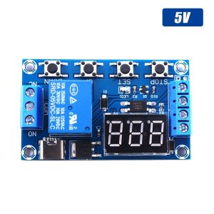 Modul Delay Timer 1 Channel On Off Relay Timer 4Tombol DC 5V 12V Digital Display Led Adjustable