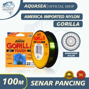 AQUASEA Tali Pancing  Berkley Gorilla Tough Senar Pancing Amerika 100m Super Kuat & Tahan Bahan Nilon
