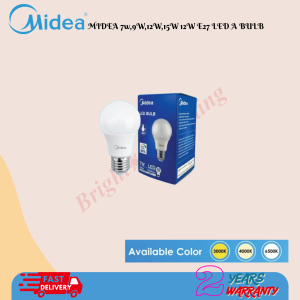 MIDEA LED A BULB SERIES 5W/7W/9W/12W/15W LIGHTING (2 YEARS WARRANTY)