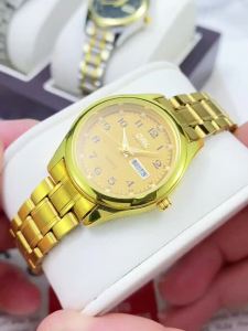 FCOPK Gold Watch for Women Original Waterproof Stainless Steel Date Quartz Elegant Ladies Watches Luminous jam tangan perempuan