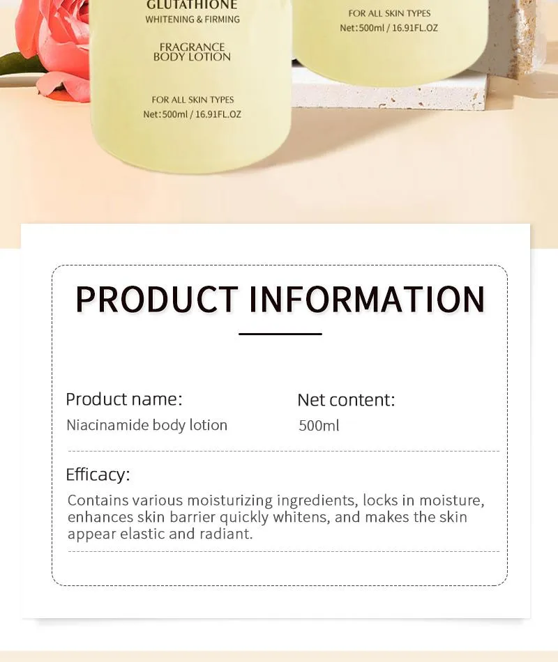 LBLS Niacinamide Collagen Glutathione Fragrance Body Lotion Niacinamide  Body Lotion Care Whitening Moisturizing Repair Moisturizing Hindi malagkit  500ML 500Ml Regular Size - Lazada