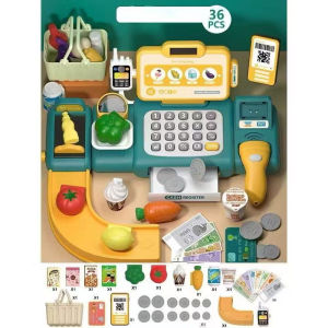 **Malaysia Seller** Kids Cashier Machine Toy Simulated Supermarket Luxury cashier Pretend Playset Mainan Cashier budak