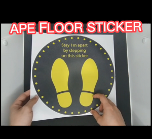 Social Distance SOP Awareness - Floor Sticker (Rounded)