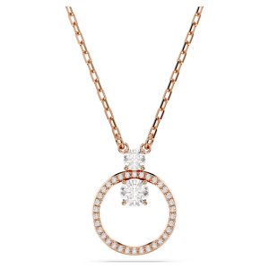 SWAROVSKI Luxury Fashion (New) Constella rose gold round diamond pendant necklace S925 sterling silver womens fashion necklace