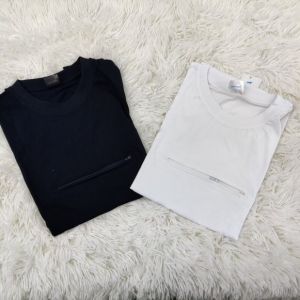 T-Shirt Haji Poket Berzip) (Black And White Cotton)