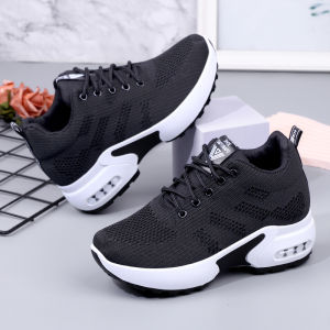 Free Shipping WomenS New Autumn Collection Of White Sneakers With Hidden Heel Featuring A Breathable Mesh Upper And A Casual Sporty Design Available In Stock
