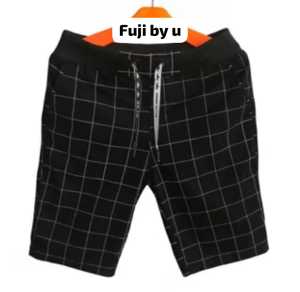 celana pendek pria  motif kotak  terbaru bahan semi wol/celana pendek tartan karet pinggang rip