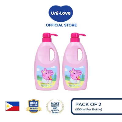 Uni-Love Evie Baby Feeding Bottle Cleanser 500ml (Bottle Pump) Bottle of 2