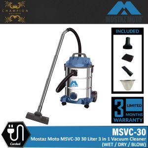 Mostaz Moto MSVC-30 30 Liter 3 in 1 Vacuum Cleaner (WET / DRY / BLOW)