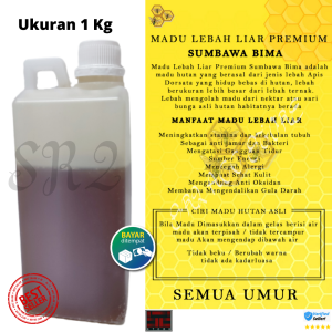 Madu Hutan Liar Asli Sumbawa (Raw Honey) - Isi 1 Kg / 1000 gr