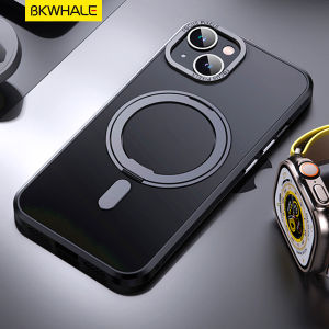 BKWHALE 360° Rotatable Ring Stand Magnetic Phone Case For iPhone 15 Pro Max 17 Pro Max 16 Pro Max 14 Pro Max 14 + 15+ 16+ 16 Plus 16e 11 12 13 Pro Max Translucent Matte Casing