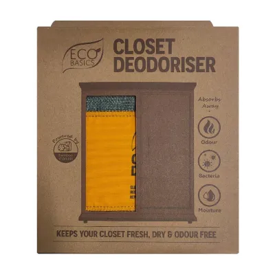 White Magic Eco Basics Closet Deodoriser Bamboo Charcoal Eliminates Moisture Bacteria & Odour