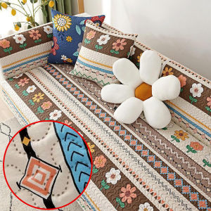 ขายส่ง🔥ผ้าคลุมโซฟา ผ้ารองโซฟา🔥 ผ้าคอตตอน 100% นุ่มสบาย เบาะโซฟาลื่นการ์ตูนน่ารัก กันลื่น พรมปูพื้น