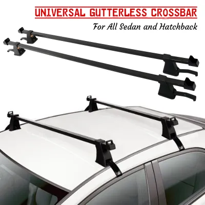 【24 hours delivery】Hot selling 2pcs Universal Gutterless Crossbar for all types of Sedans and Hatchbacks (Clamp Type)
