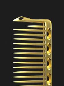 Hairdresser Double Head Barber Comb Aerospace Aluminum 40g Lightweight Anti Static Heat Resistant