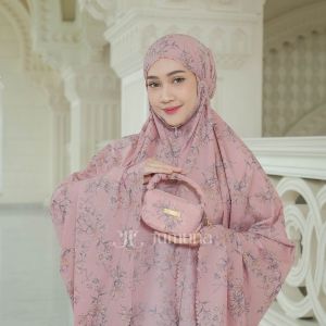 (Free Sajadah) Mukena Travel Mini 2In1 Parasut Premium Korea Motif 01