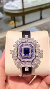 Vinregem 7*9 MM Emerald Cut SapphireHigh Carbon DiamondGemsWomen Bracelets 925 Sterling SilverFineJewelry Anniversary Gifts