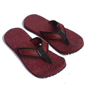 CLBR LBRTH006 outdoor slippers maroon x black strap with maroon slipsole (Available Sizes 5 6 7 8 9 10 11 12)