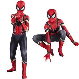 Spiderman cos เสื้อผ้า Marvel การกลับมาของฮีโร่คนเดียวกัน Superman ชุดเด็ก one-piece tights ชุด Myers Spiderman Iron Spiderman Amazing Spider-Man