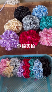 Cảm giác của lụa Scrunchies Hoa Độc Đáo Ribbon Dây Buộc Tóc Dây Buộc Tóc Scrunchies Trang Phục Ribbon Dây Buộc Tóc Scrunchies dây buộc tóc
