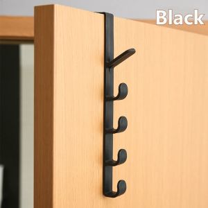 【In Stock 】5-Hook Over Door Hanging Hook Long Row Multi-Purpose Bag/Coat Hanger Organizer for Wardrobe Cabinet Door 门后五连挂钩