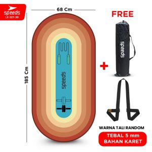 SPEEDS Alas Yoga Mat Ab Wheel Latihan Fitness Mat Anti Slip Matras Fitness Ab Roller Green 027-30