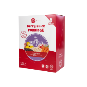 SG HOMEMADE BERRY QUICK PORRIDGE IN 3 MINUTES (VALUE 10G x 5 PKS) / HALAL CERTIFICATE / BABY INSTANT PORRIDGE
