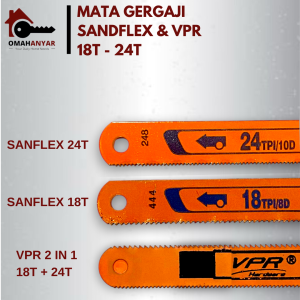 2 PCS Mata Gergaji Bahco Sandflex ASLI ORI VPR 18 24 T PI 12" 300mm