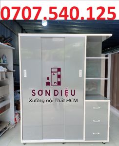 Tủ quần áo nhựa đài loan 3 cánh kèm kệ và hộc kéo rẻ đẹp bền tiện nghi miễn phí vận chuyển