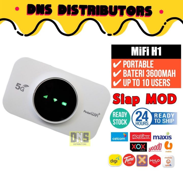 Portable Modem H1 Router 4G LTE Unlimited Hotspot Mobile WiFi MiFi SIAP ...