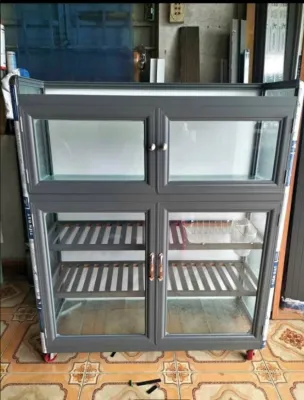 Tủ chén nhôm tủ nhôm kính tủ đựng bát dĩa Juno Sofa KT 1m cao 1m2 sâu 35 cm (hàng cao cấp)