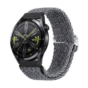 [SG] Adjustable Braided Elastic Nylon Loop Watch Strap Band For Huawei Samsung Fossil Garmin Pebble Time Smartwatch in 20mm & 22mm