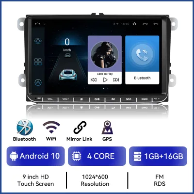 Ekleva 9 Inch Đài Phát Thanh Xe 2 DIN Android Tự Động Máy nghe nhạc đa phương tiện Carplay Rds Stereo Cho Volkswagen Passat B6 Áo polo đánh golf Ghế Skoda