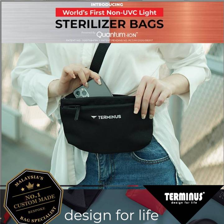 TERMINUS Compact Sling THE WORLD S FIRST NON UVC LIGHT STERILIZER BAGS Waist Packs r SMen Crossbody