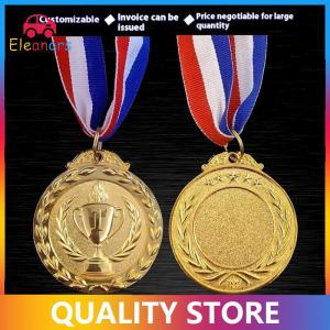 [Eleanor] 1Pcs 2 Bronze Award Medal Zinc Alloy Round Winner Medals With Neck Ribbon 1st 2nd 3rd Prizes Winner Prize Present