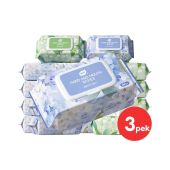 3 Packs Botare Baby Wipes Tricolor Flower Pack Gentle for Hands and Mouth Hypoallergenic Soft and Refreshing
