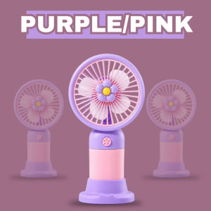 Mini Handheld USB Rechargeable Fan 3 Speed Portable Desk Fan with Stand for Travel Office Home